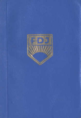 Mitgliedsbuch der FDJ, blauer Umschlag