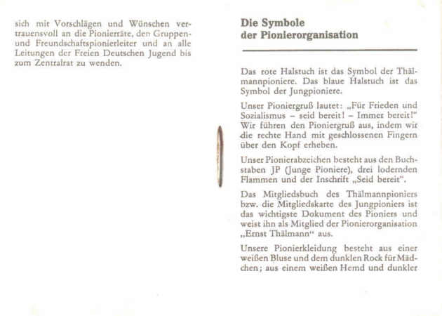 Die Symbole der Pionierorganisation
